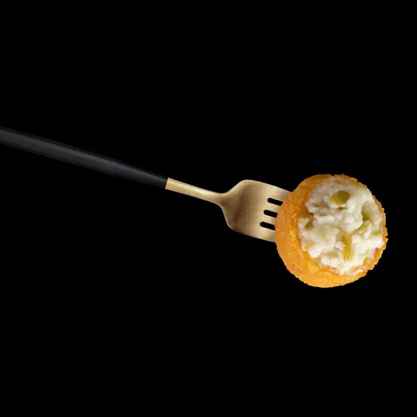 ricottini al limone su forchetta